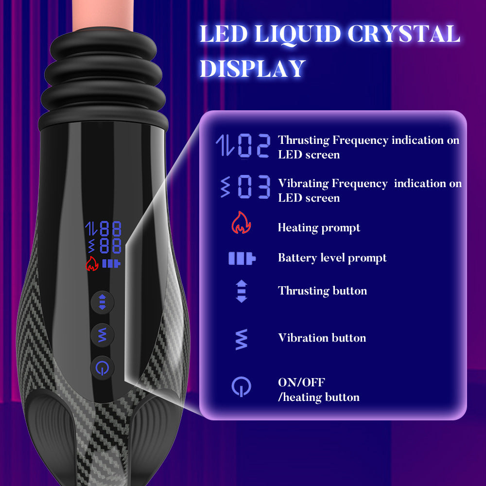 Female fully automatic telescopic vibrating insertion dildo