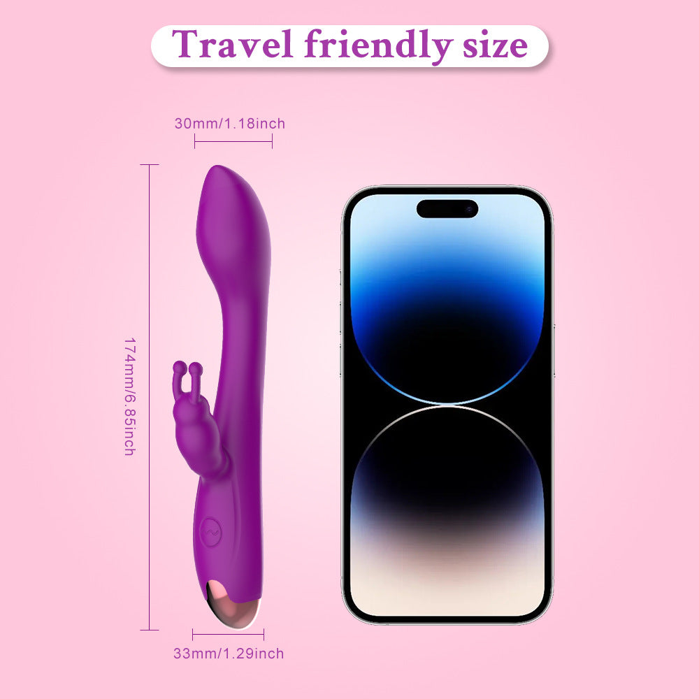 Rabbit Vibrator Multi-frequency Dual Shock AV Stick G-spot Clitoral Stimulator