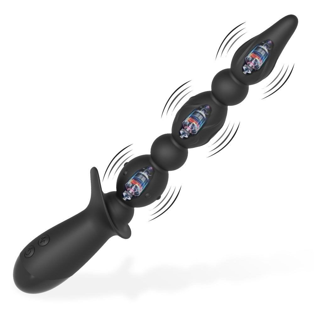 Rechargeable anal bead vibrator 10 frequencies vibration multiple stimulation
