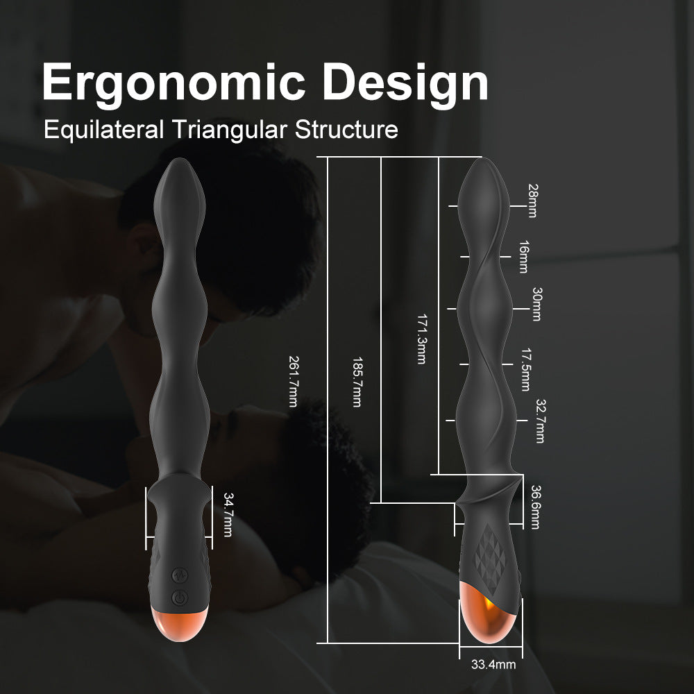 Rechageable Pulling Bead Stick Multiple Stimulation Anal Plug Vibrator Male Masturbator Adult Products