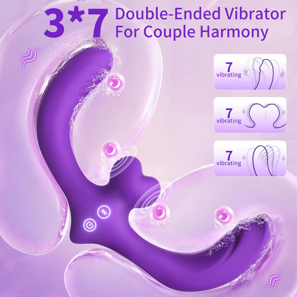 Multi Playing Double-Ended Vibrator For Couple Foreplay Female Masturbator Sex Toy