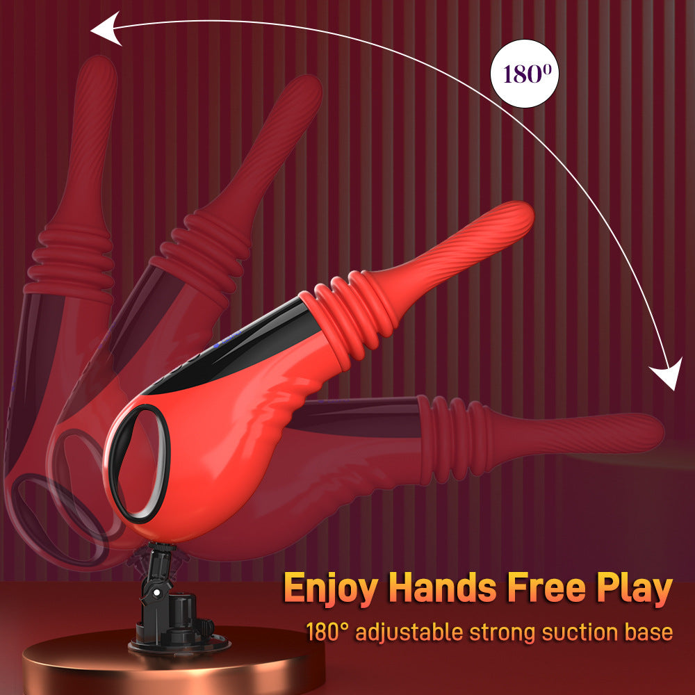 9 powerful telescopic vibration heating gun for women masturbation vibrator
