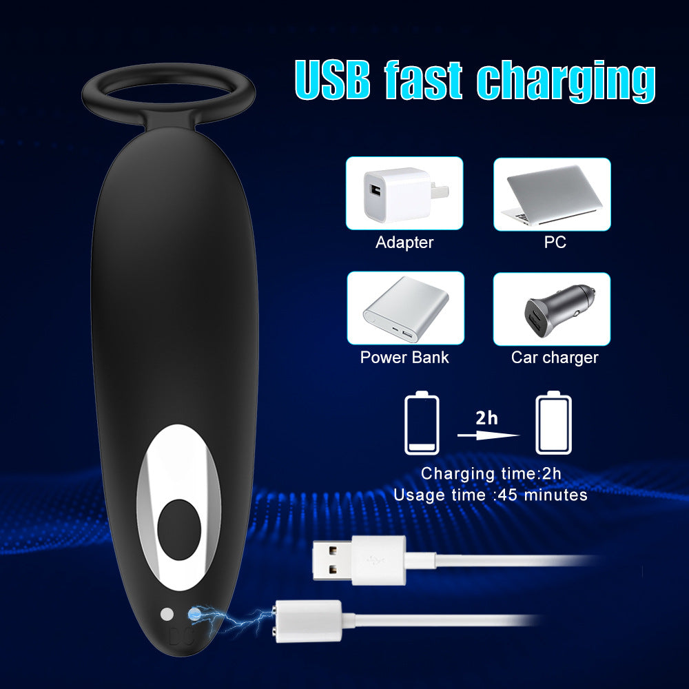 Silicone Anal Stimulator Rechargeable Dual Vibration Prostate Massager Butt Plug Vibrator With Cock Ring For Man Sex Toy