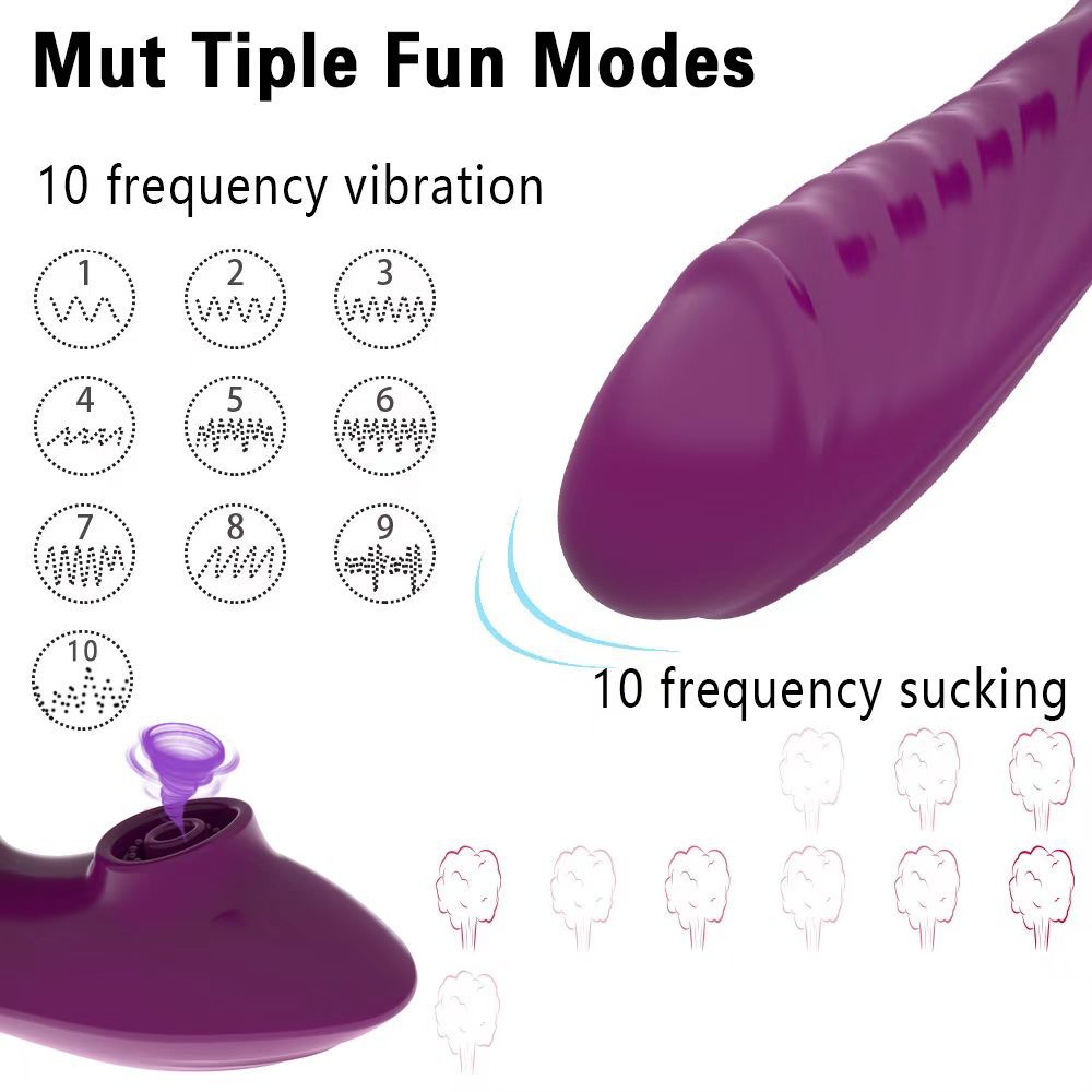 10-frequency sucking wireless remote control vibrator dual-vibration wearable masturbation sex toy