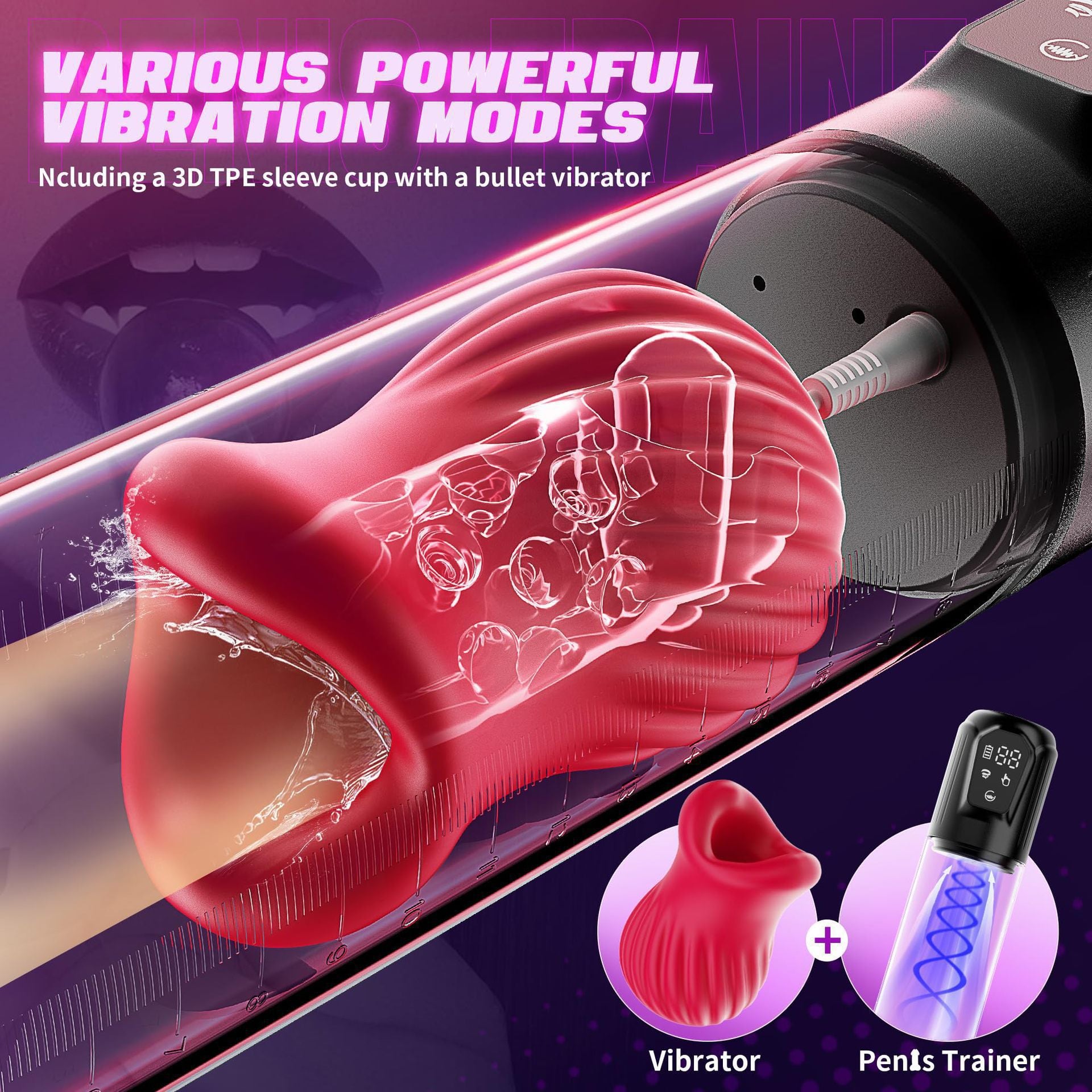 New Arrival 4In1 water bath exercise man sex toy electric vacuum suction penis pump male masturbation cup