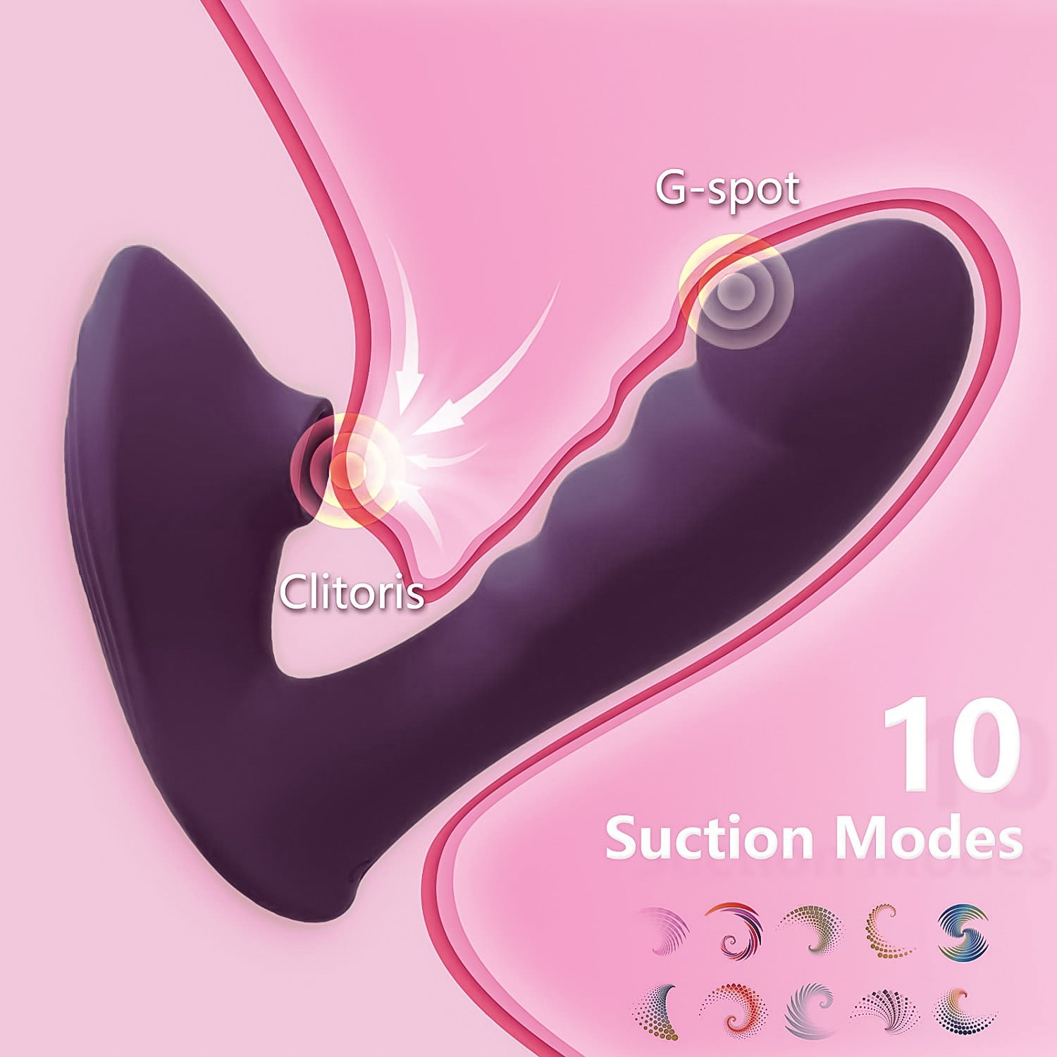 10 Frequency suction vibration modes rechargeable vibrator wearable dildo woman sex toy