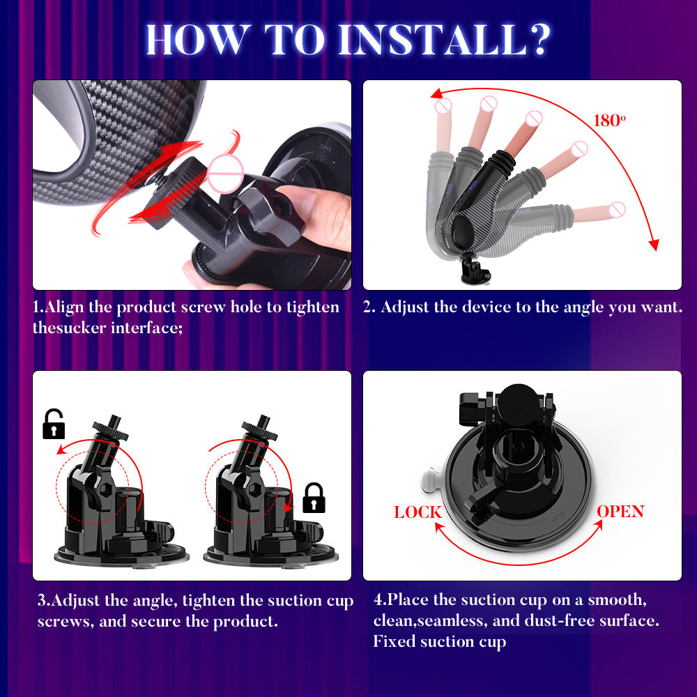 Female fully automatic telescopic vibrating insertion dildo