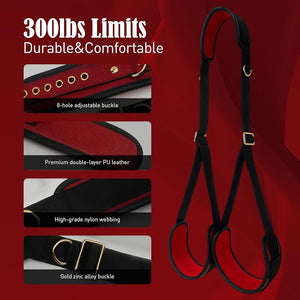 Seductiva Leather Handcuffs BDSM Restraints Set – Adult Erotic Roleplay Kit - Sensory Wellness Product Perspective - NZ Local Stock