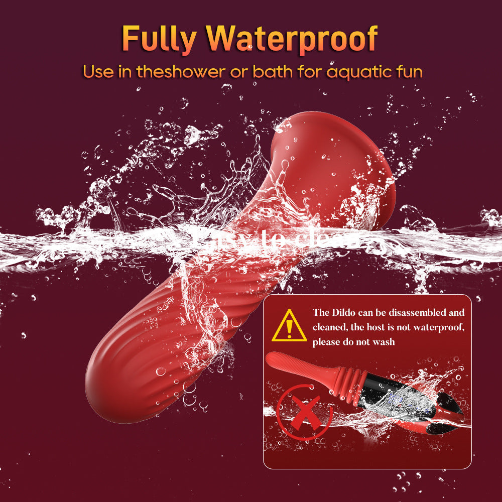 9 powerful telescopic vibration heating gun for women masturbation vibrator