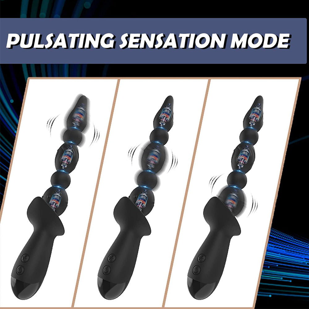 Seductiva Multi-Bead: 10-Frequency Rear Stimulator & Massager Detail & Ergonomic Design - Premium Silicone - Discreet Delivery