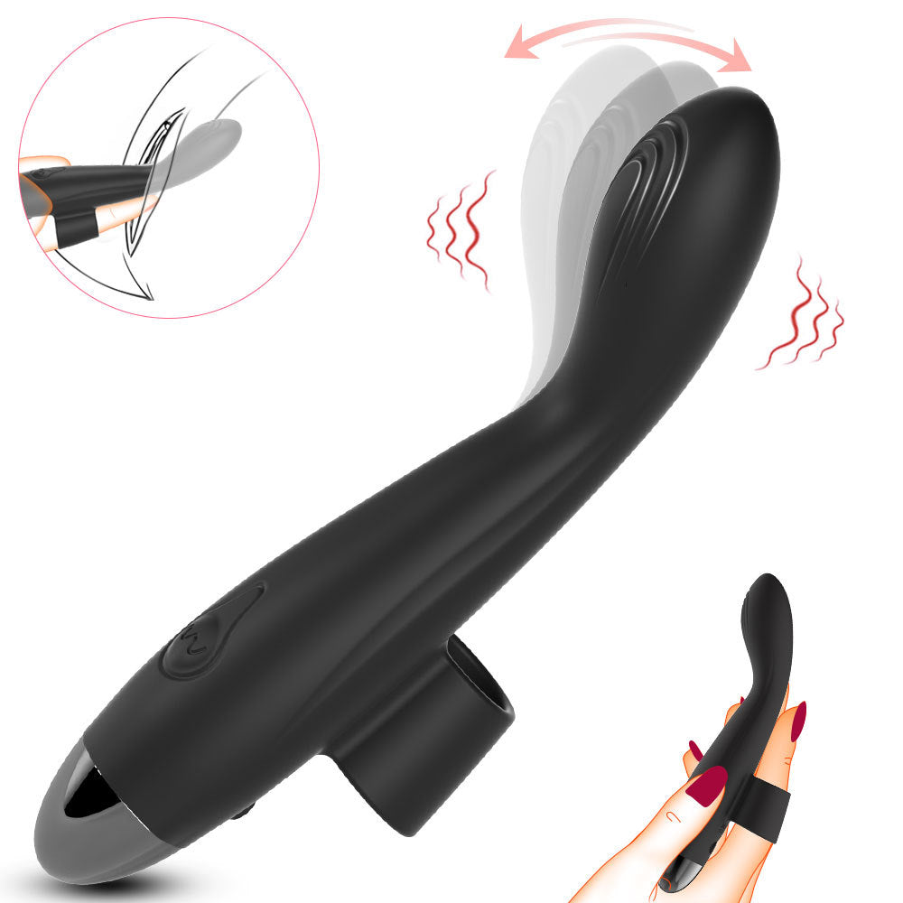Seductiva Pulse: 10-Frequency Rechargeable Silicone AV Wand & Finger Vibrator |  - Sensual Wellness NZ
