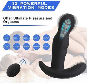 Seductiva Pro-Spin: Remote Control Rotating Prostate Massager Detail & Ergonomic Design - Premium Silicone - Discreet Delivery