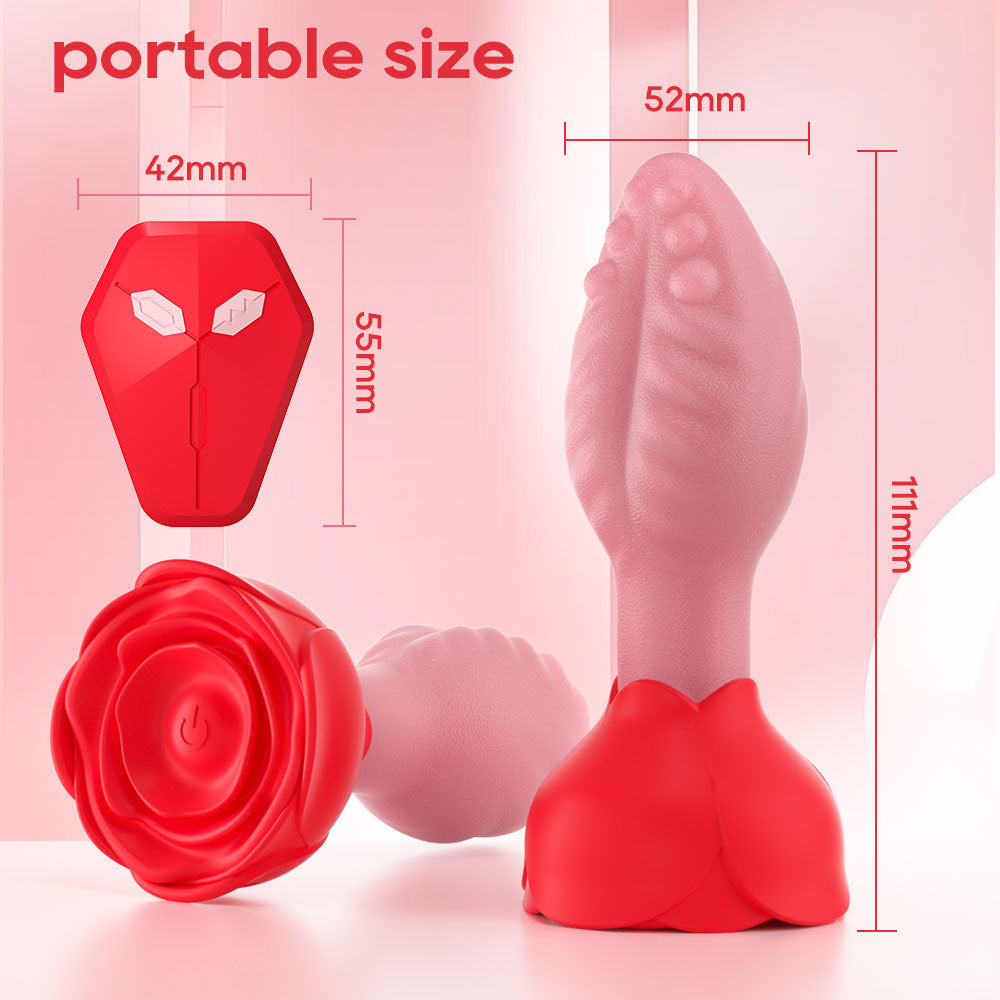 Swing vibration anal plug female masturbation vibrator male prostate massager rose butt plug