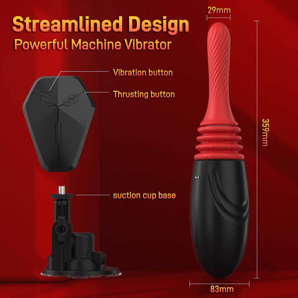 Wireless control 9 powerful telescopic vibration heating women masturbation vibrator