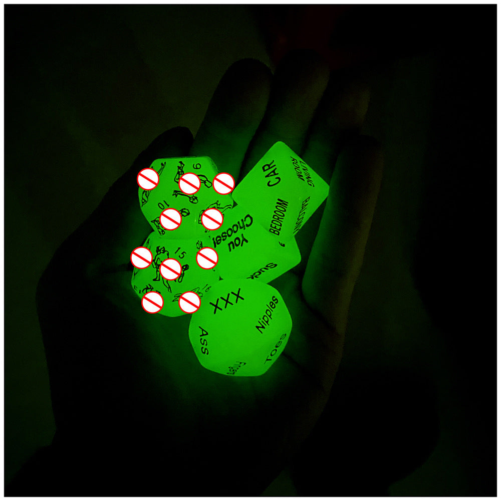 Seductiva 5-in-1 Glow-in-the-Dark Couples Intimacy Dice Game Set - Sensory Wellness Product Perspective - NZ Local Stock