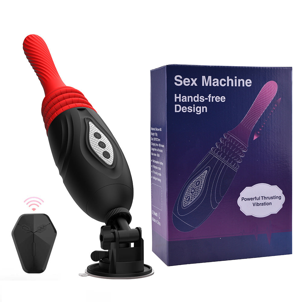 Wireless control 9 powerful telescopic vibration heating women masturbation vibrator