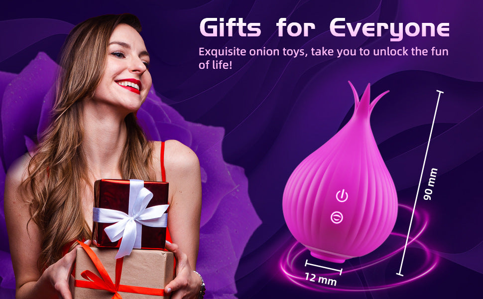 Onion-sucking egg-jumping female clitoral stimulation variable-frequency tongue licking and patting masturbation adult sex toys