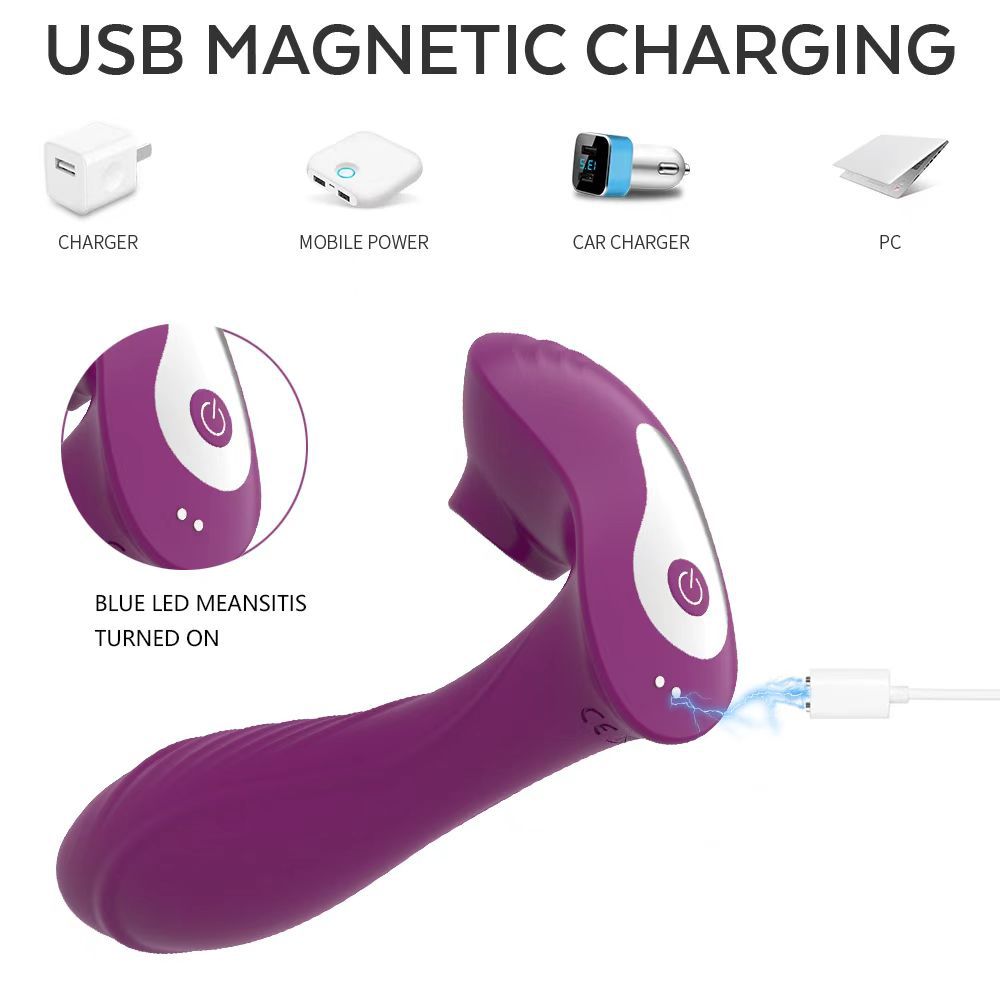 10-frequency sucking wireless remote control vibrator dual-vibration wearable masturbation sex toy