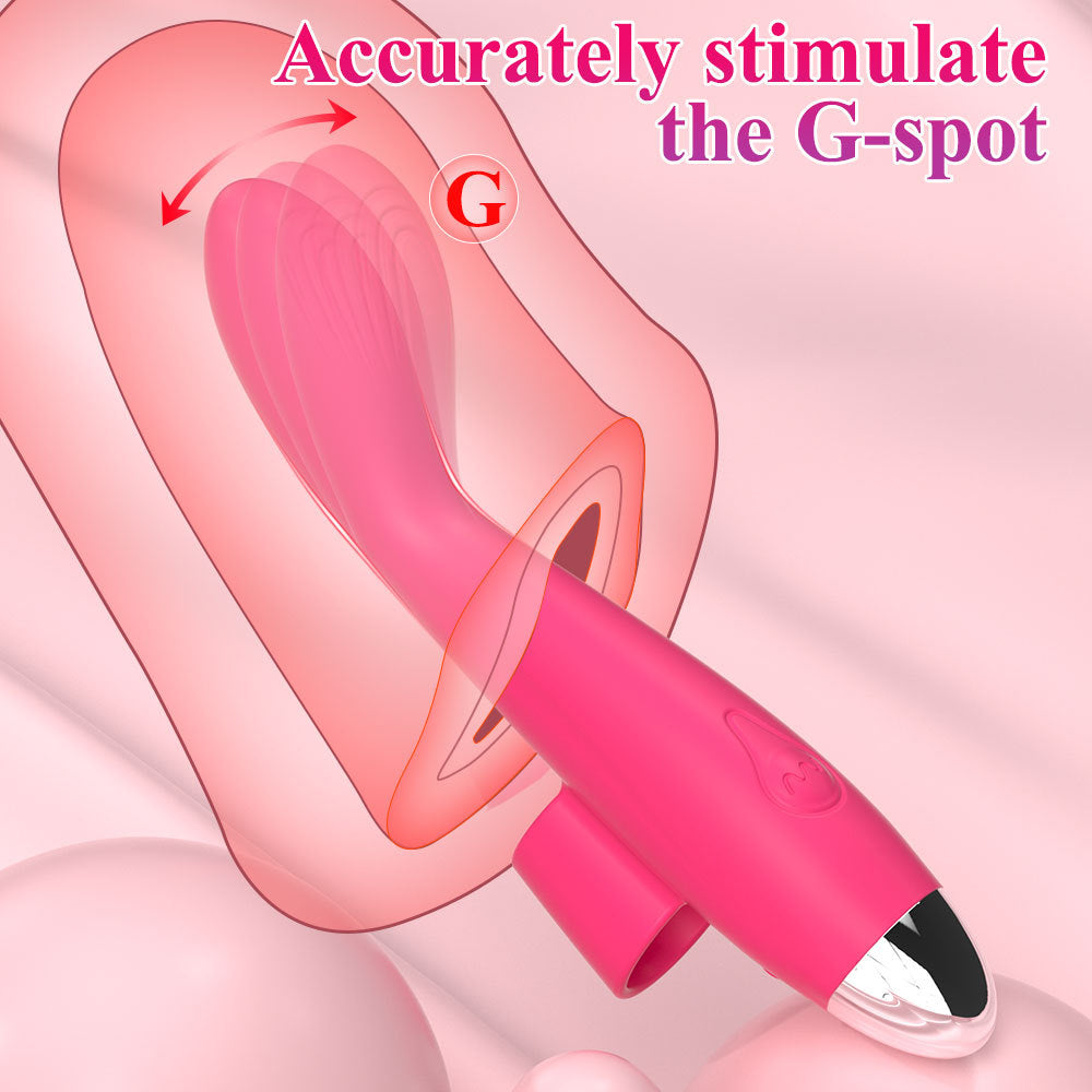 2 in 1 Wiggle & Vibrate Finger Sex Toy for Women G Spot Clitoris Vibrator Adult Toys Clitoral Stimulator Female Masturbators