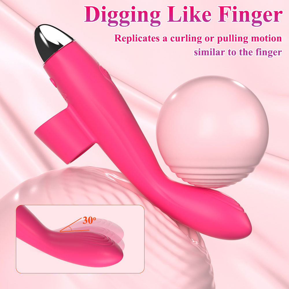 2 in 1 Wiggle & Vibrate Finger Sex Toy for Women G Spot Clitoris Vibrator Adult Toys Clitoral Stimulator Female Masturbators