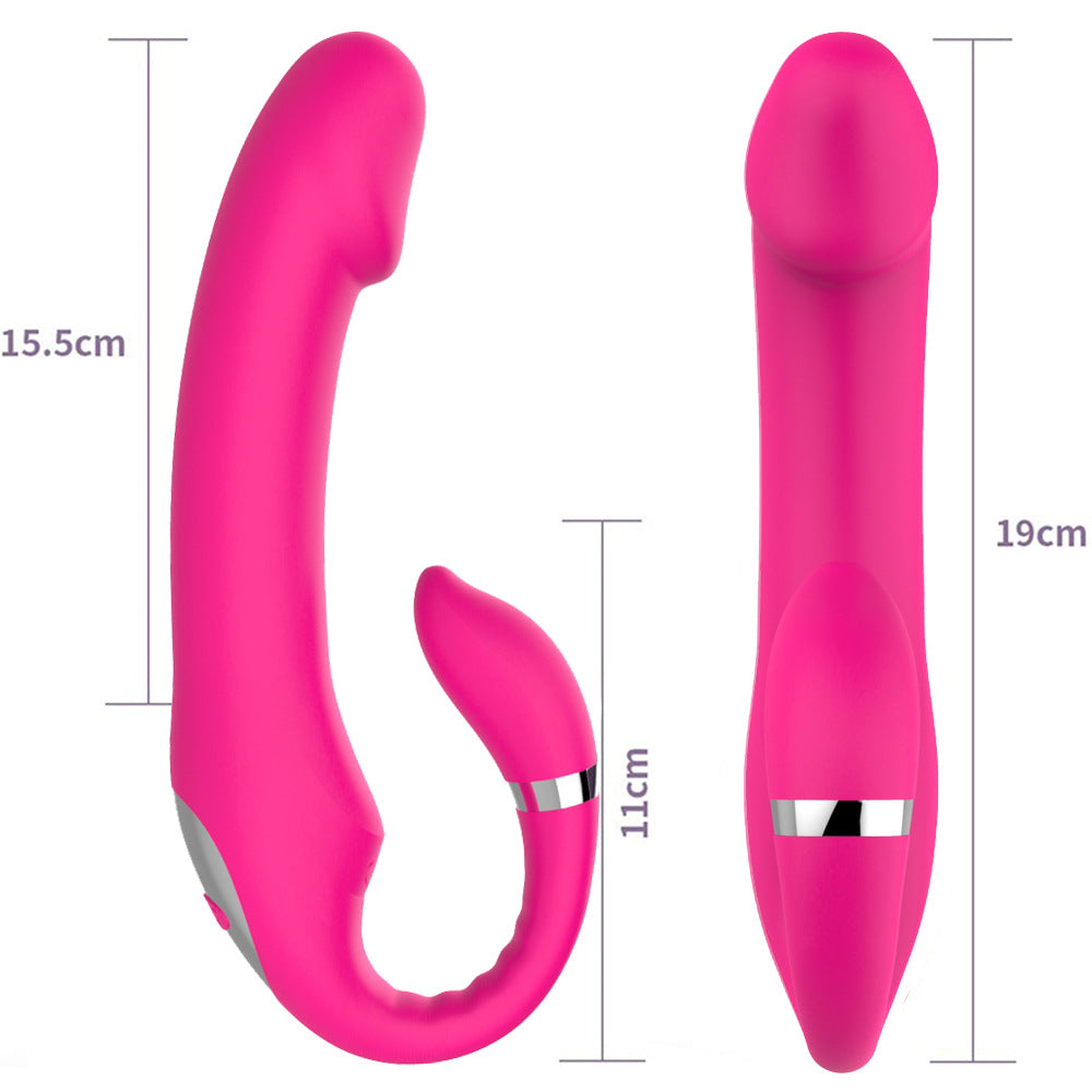 10-frequency vibration C-type female masturbation dual-motor G-spot massage stick adult sex toy