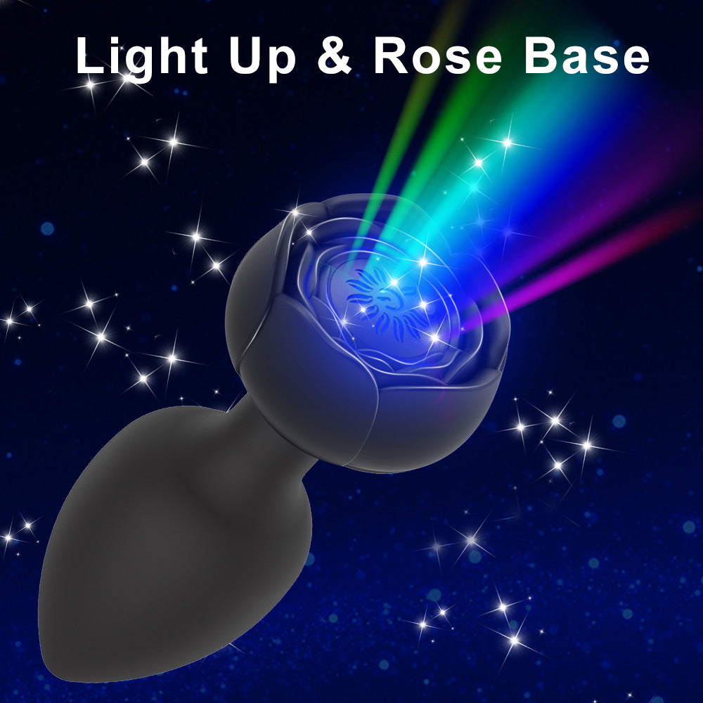 Remote control Silicone Anal Vibrator Rechargeable Flash Butt Plug Vibration Adult Anal Plug Sex Toys