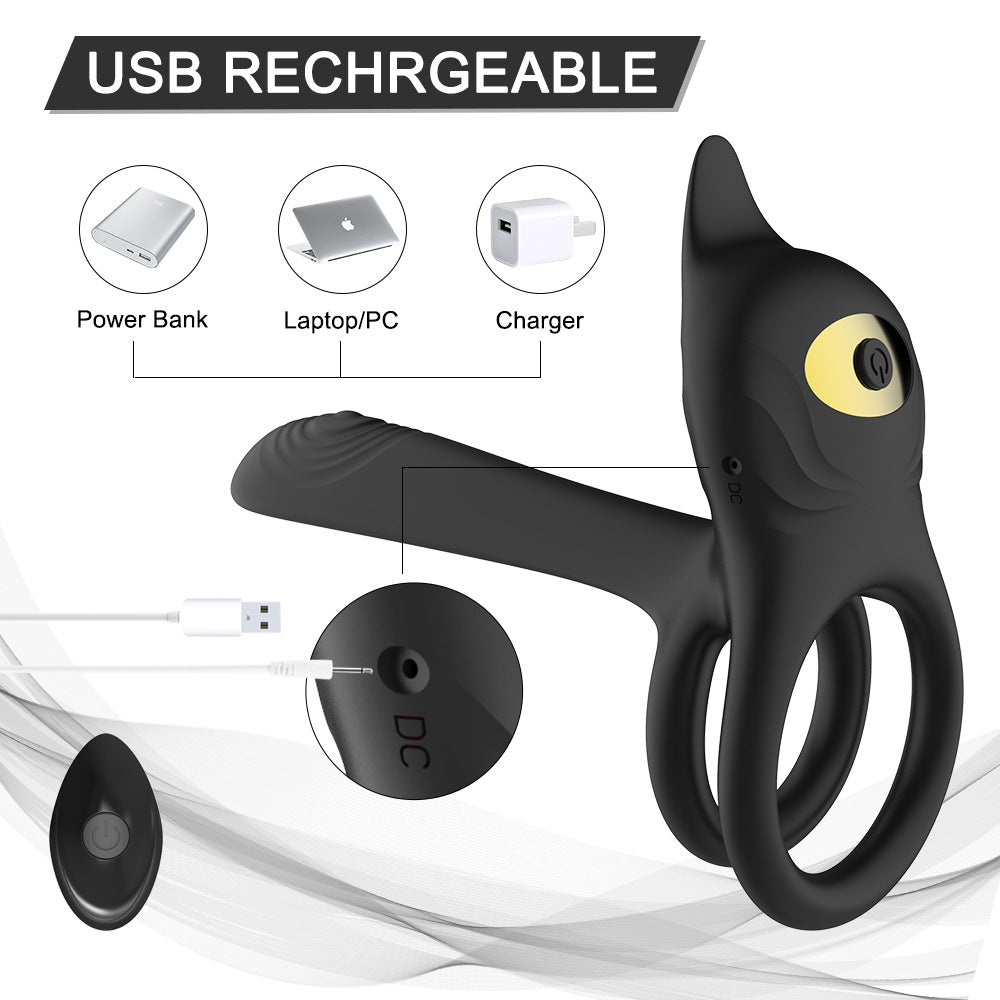 Cocking Ring Remote Control Silicone Couples G-Point Masturbation Vibrating Ring Sex Toy