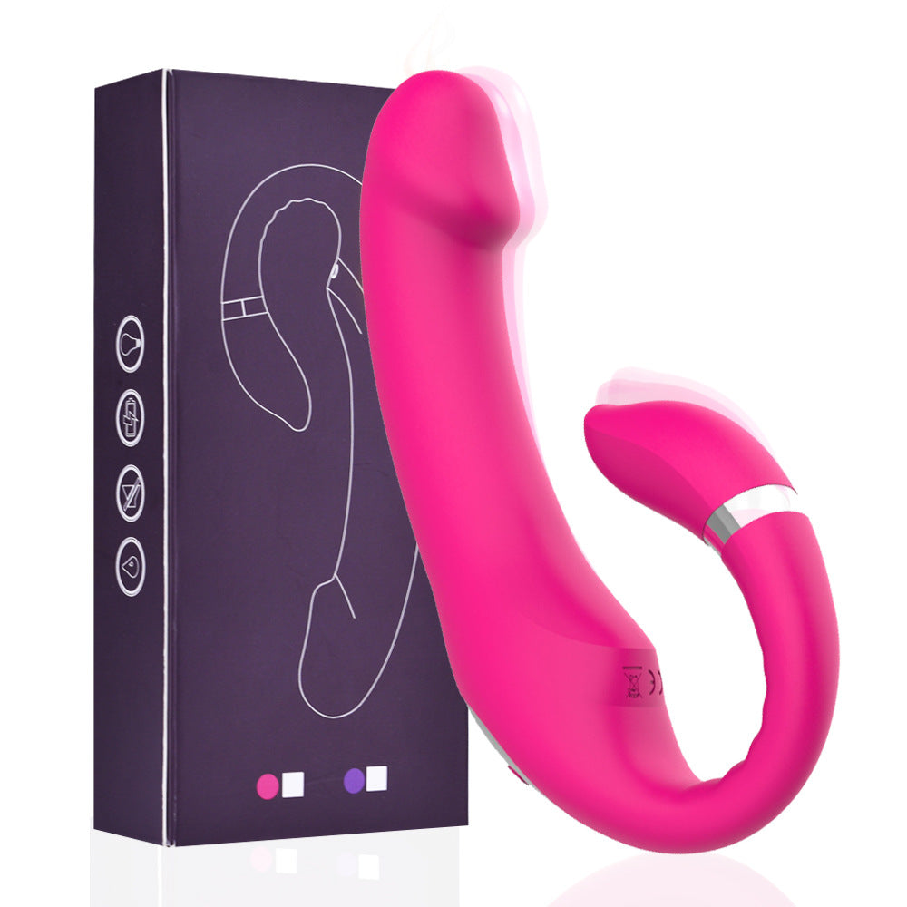 10-frequency vibration C-type female masturbation dual-motor G-spot massage stick adult sex toy