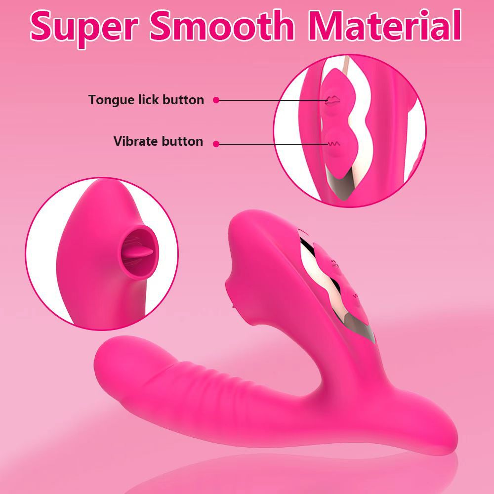 10 Frequency tongue licking vibration rechargeable vibrator wearable dildo woman sex toy