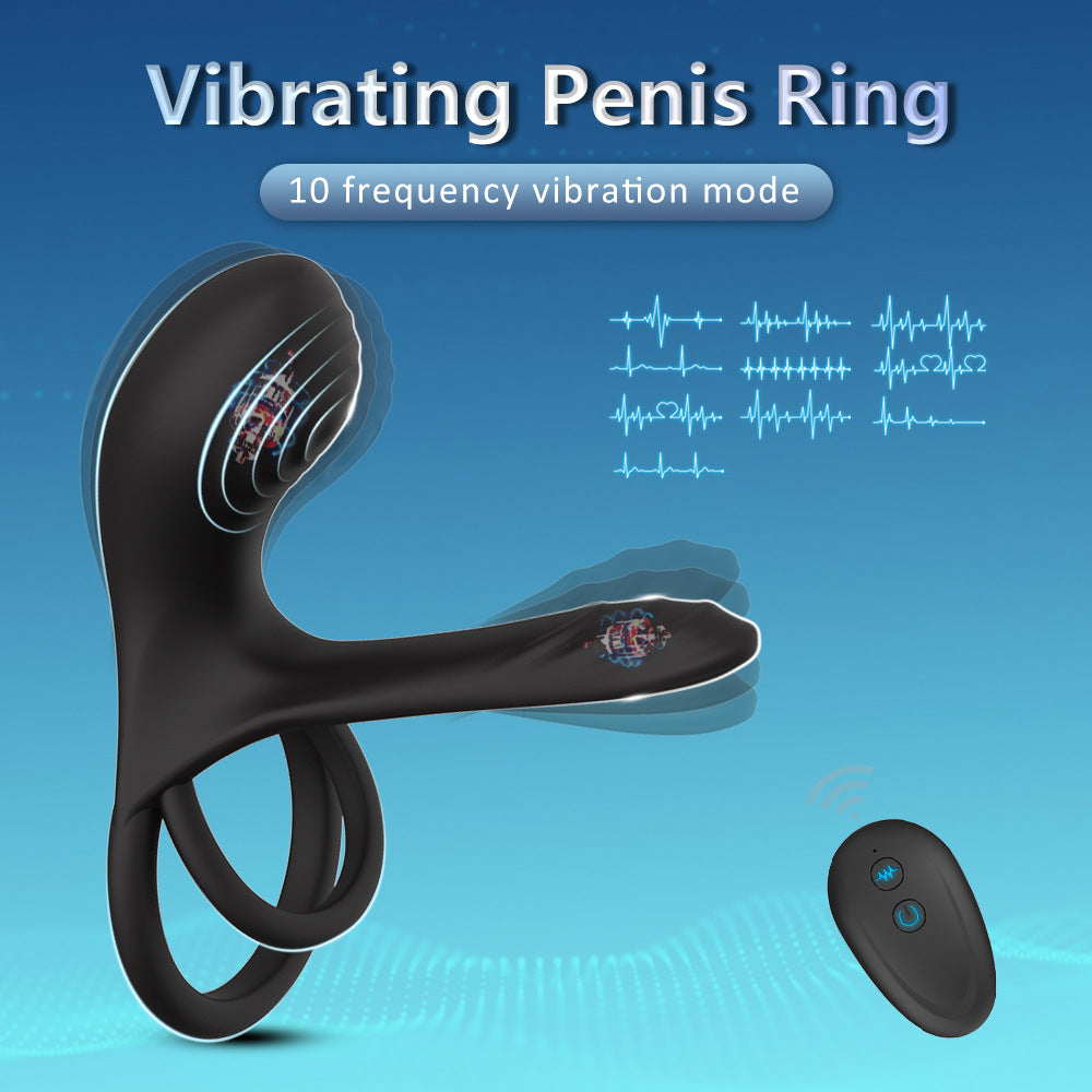 Locking Ring Male Sex Toys Remote Control Electric Locking Sperm Ring Silicone Stimulation Couples Share Vibrating Ring for Men