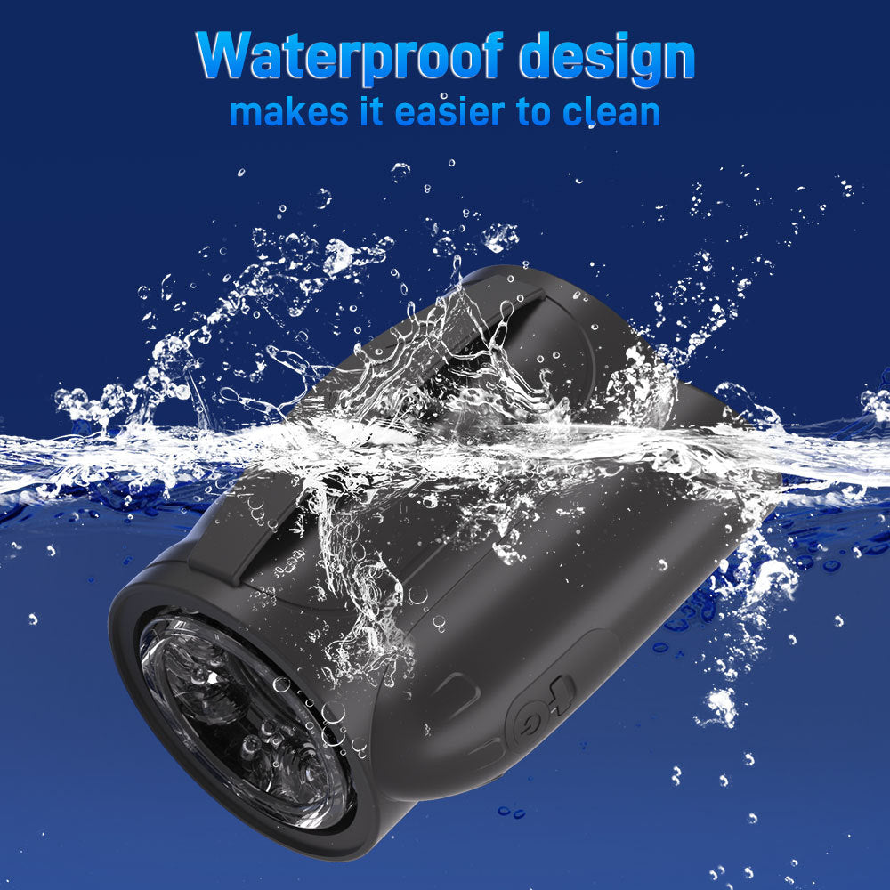 Men's telescopic rotating masturbation cup orgasm vibration cup hand-held penis trainer sex toy