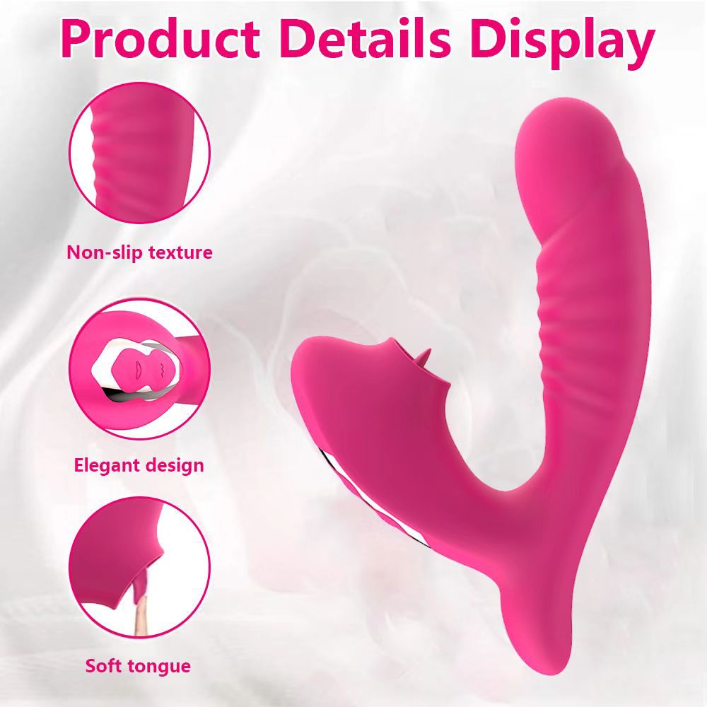 10 Frequency tongue licking vibration rechargeable vibrator wearable dildo woman sex toy
