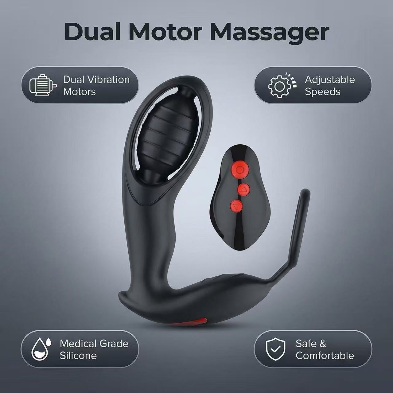 Seductiva Extra Mile - Dual-Motor Prostate & Cock Ring Set NZ by Seductiva