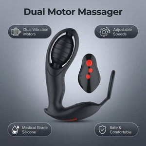 Seductiva Extra Mile - Dual-Motor Prostate & Cock Ring Set NZ by Seductiva