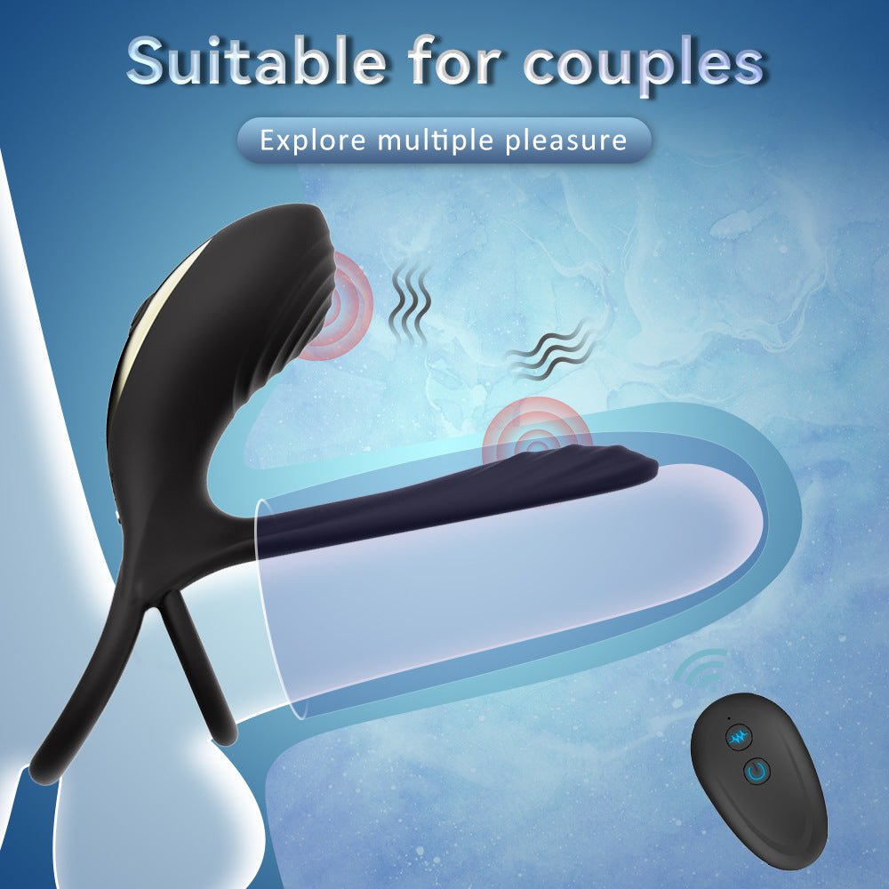 Locking Ring Male Sex Toys Remote Control Electric Locking Sperm Ring Silicone Stimulation Couples Share Vibrating Ring for Men