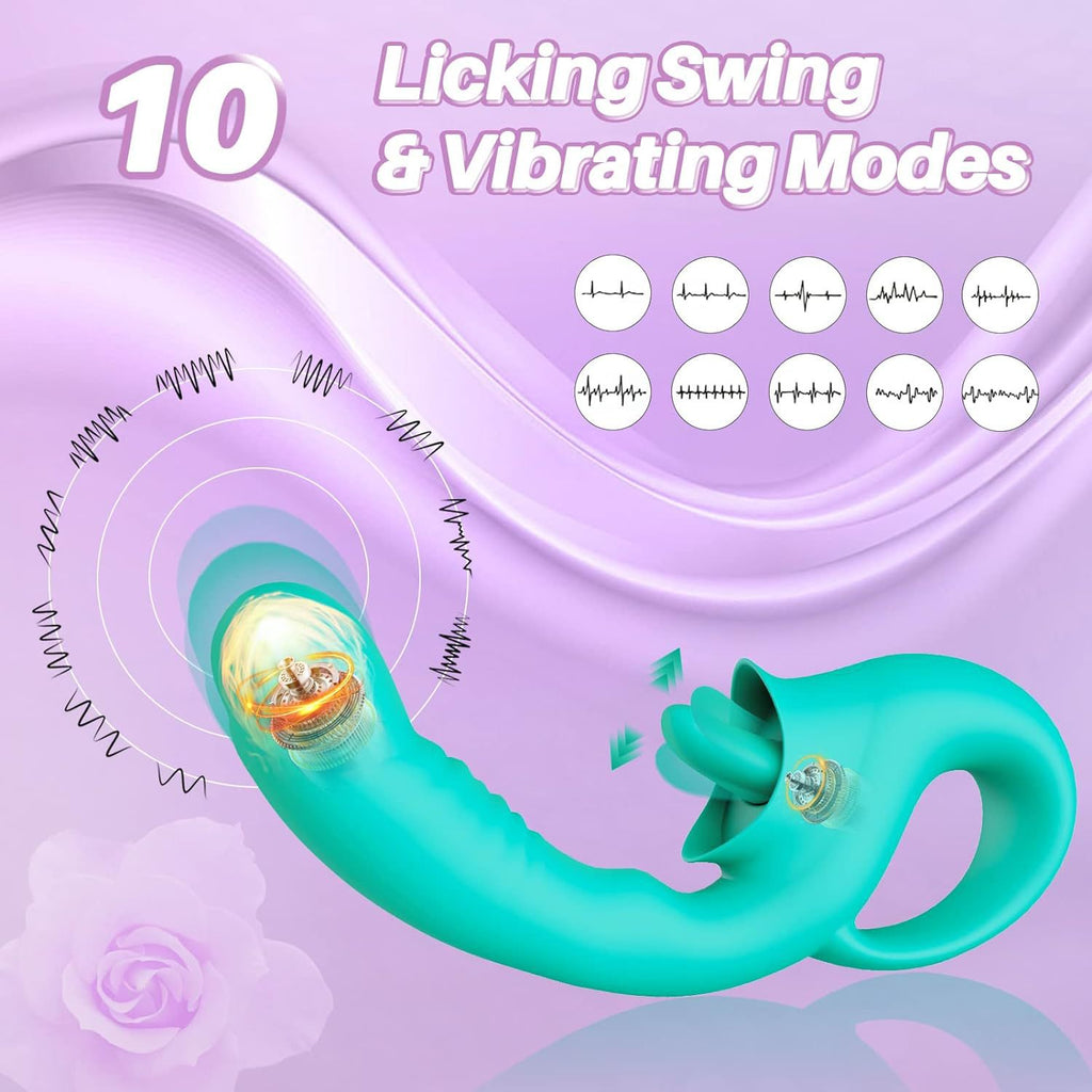 Mutil frequency stimulation tongue licking vibrator female masturbation woman sex toy