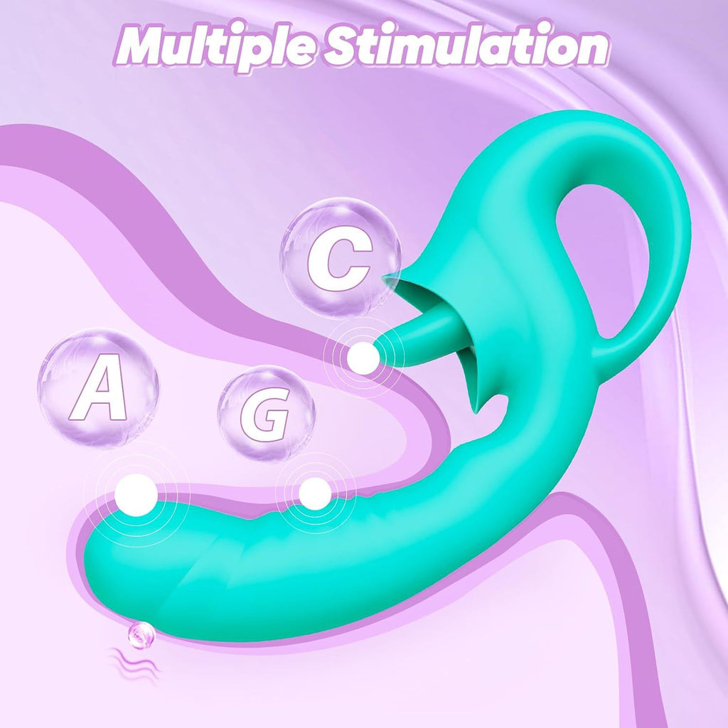 Mutil frequency stimulation tongue licking vibrator female masturbation woman sex toy