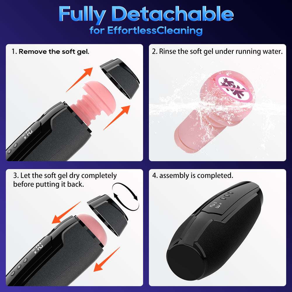 The new product electric telescopic masturbation cup for men vagina simulation channel for penile vibration heating