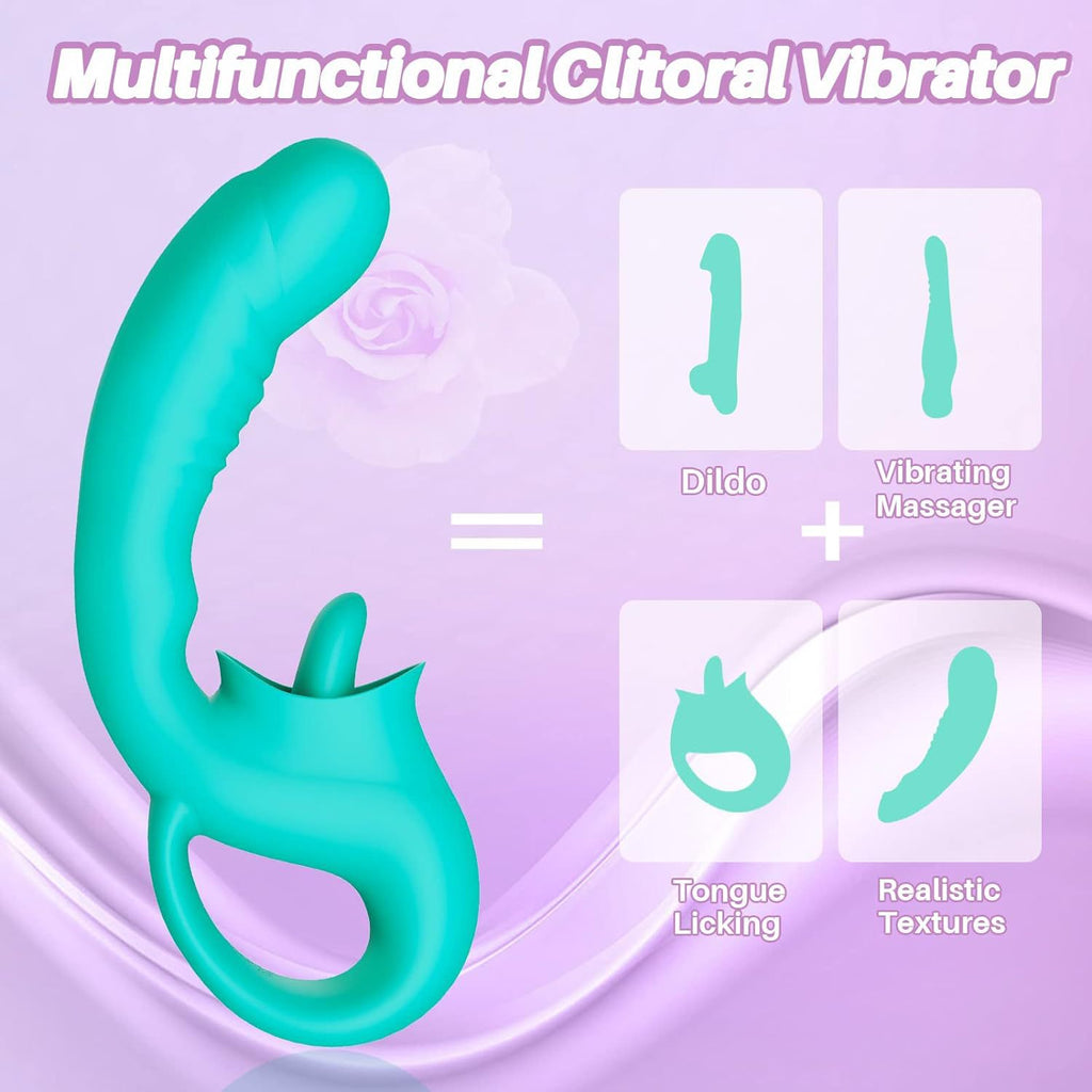 Mutil frequency stimulation tongue licking vibrator female masturbation woman sex toy
