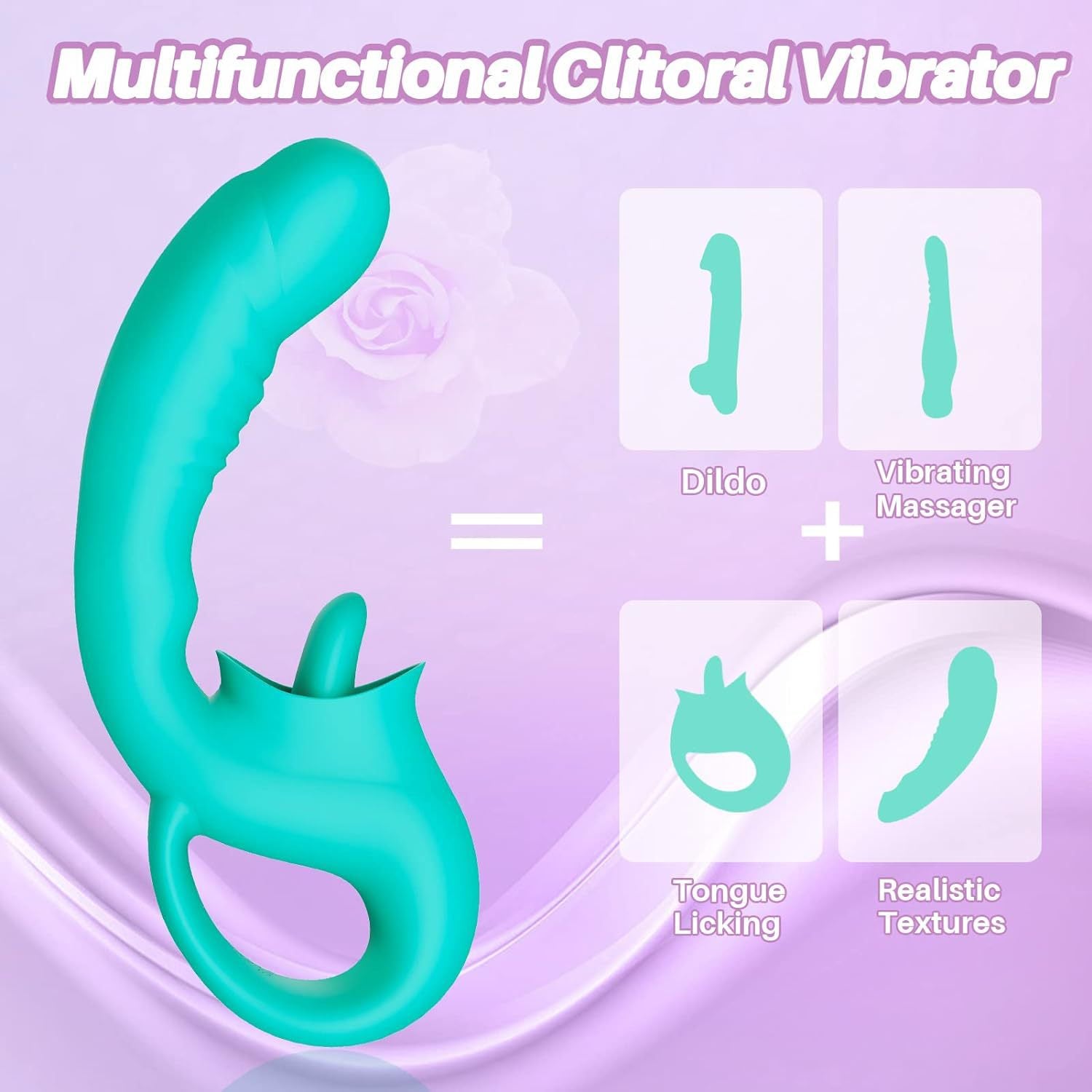 Mutil frequency stimulation tongue licking vibrator female masturbation woman sex toy