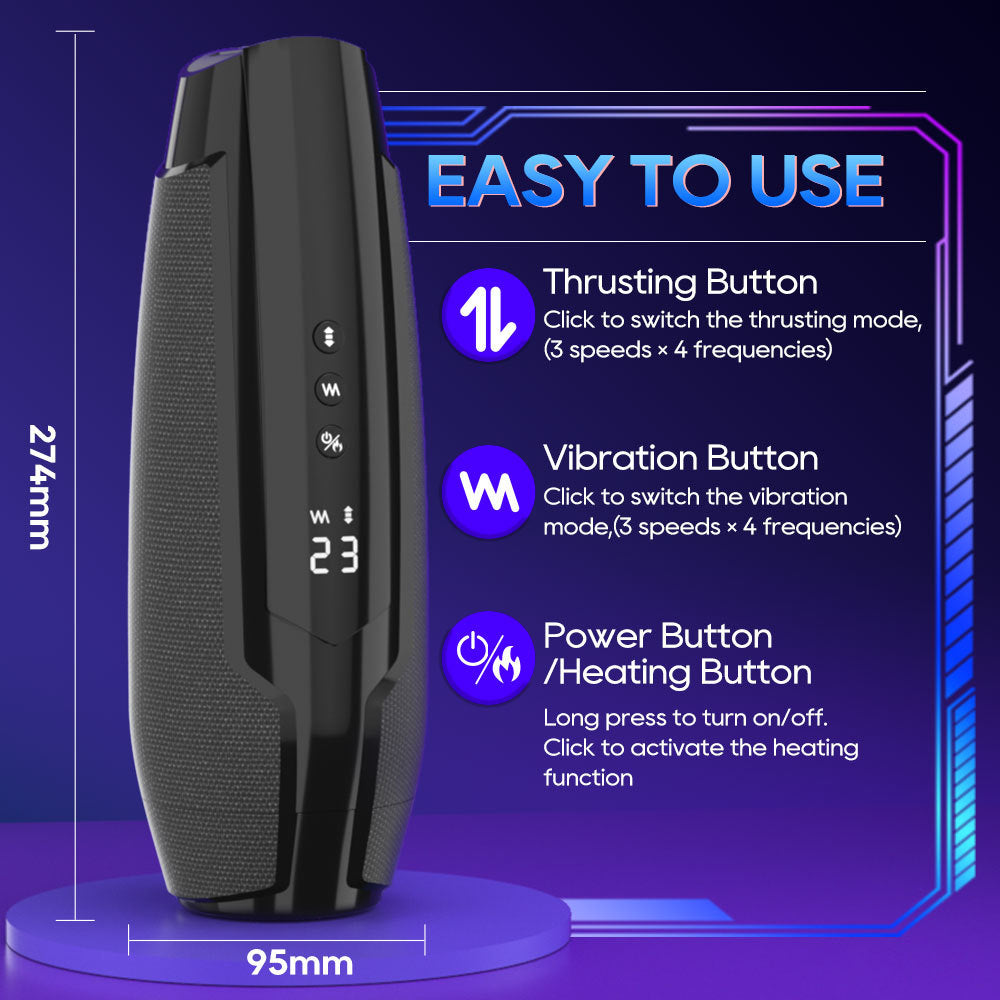 The new product electric telescopic masturbation cup for men vagina simulation channel for penile vibration heating