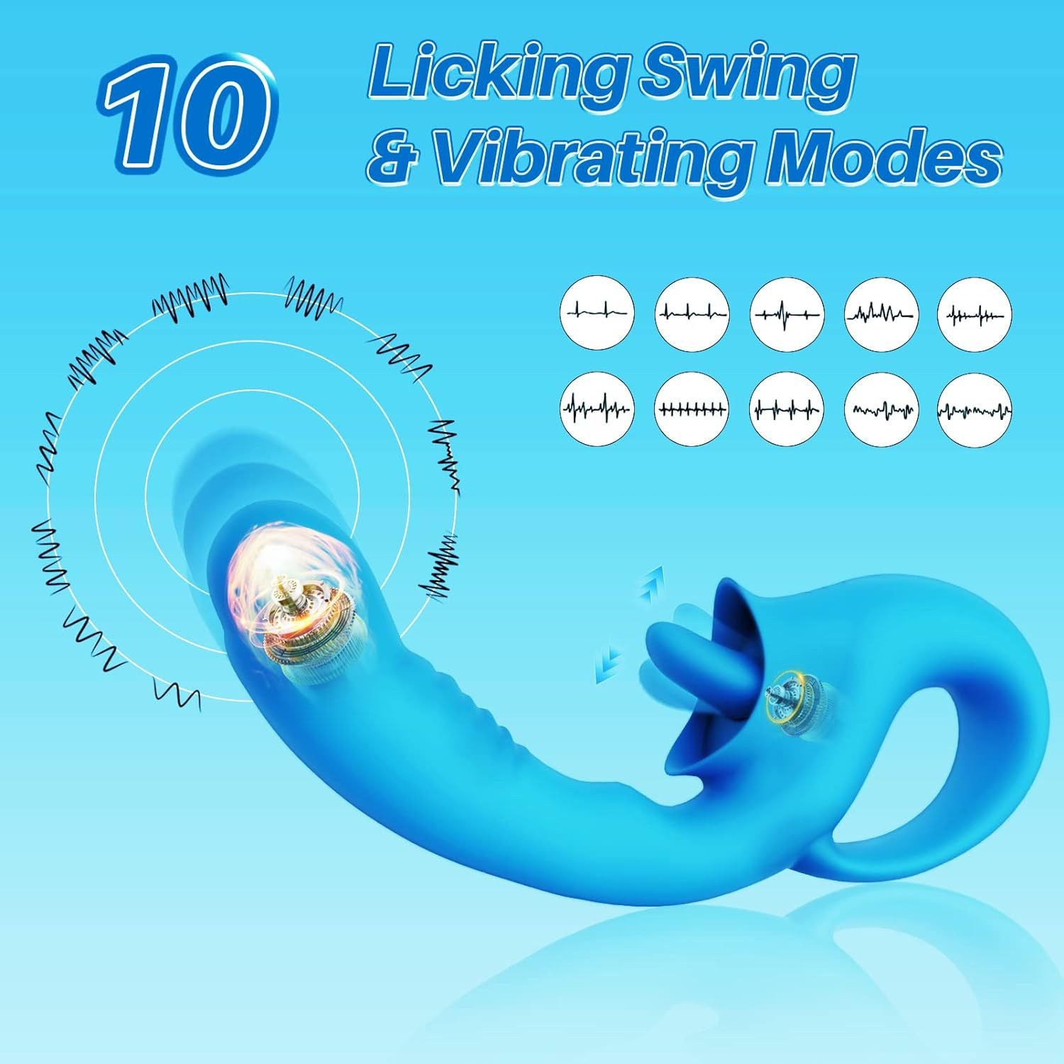 Seductiva Mutil frequency stimulation tongue licking vibrator female masturbation woman sex toy Detail & Ergonomic Design - Premium Silicone - Discreet Delivery