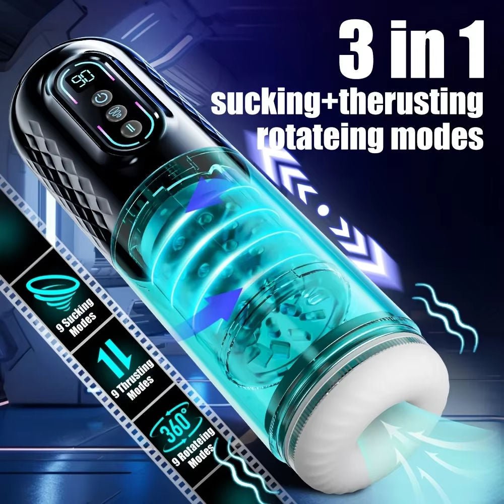 3-in-1 Thrusting Male Masturbator product feature image 2 - male masturbator NZ at Seductiva NZ