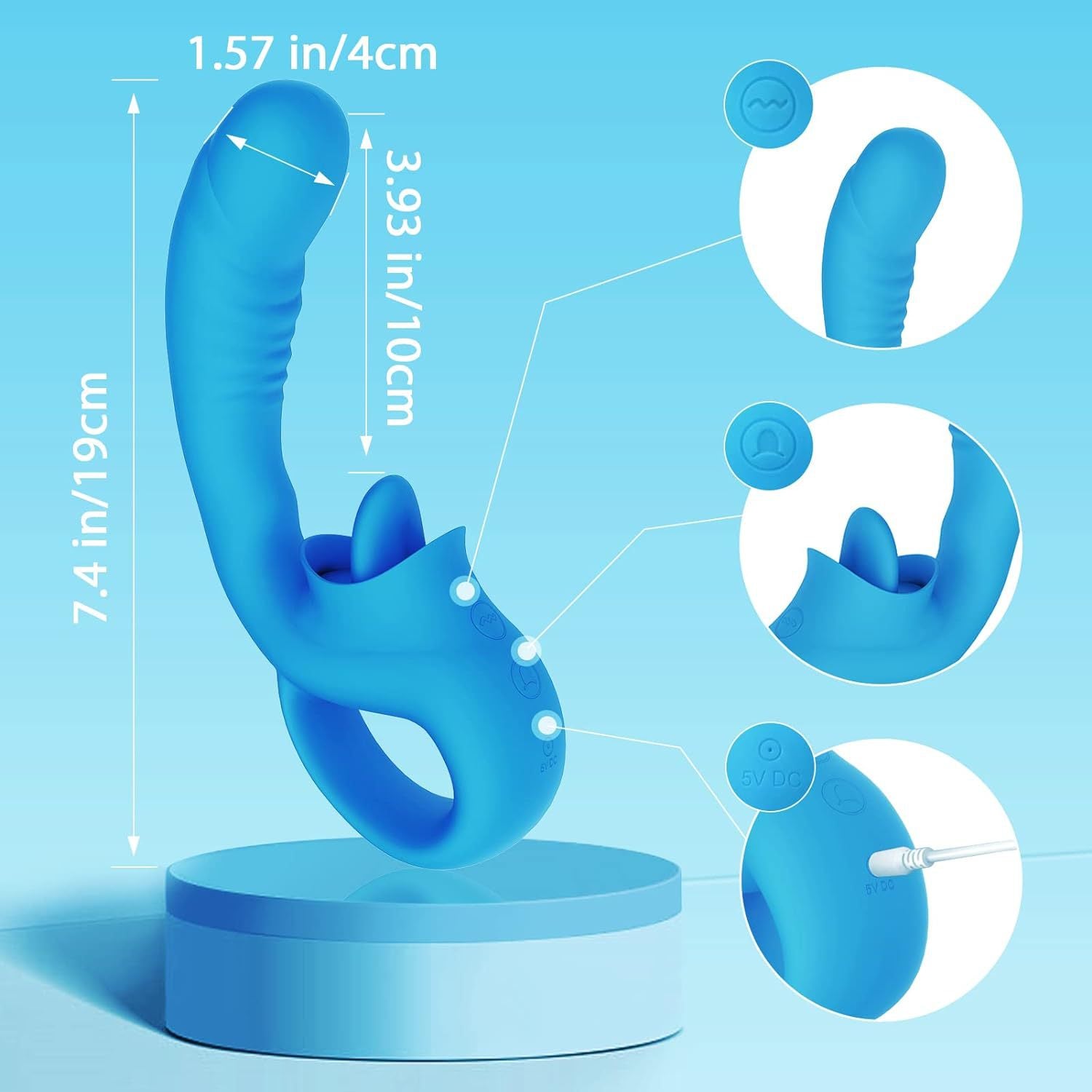 Seductiva Mutil frequency stimulation tongue licking vibrator female masturbation woman sex toy - Sensory Wellness Product Perspective - NZ Local Stock