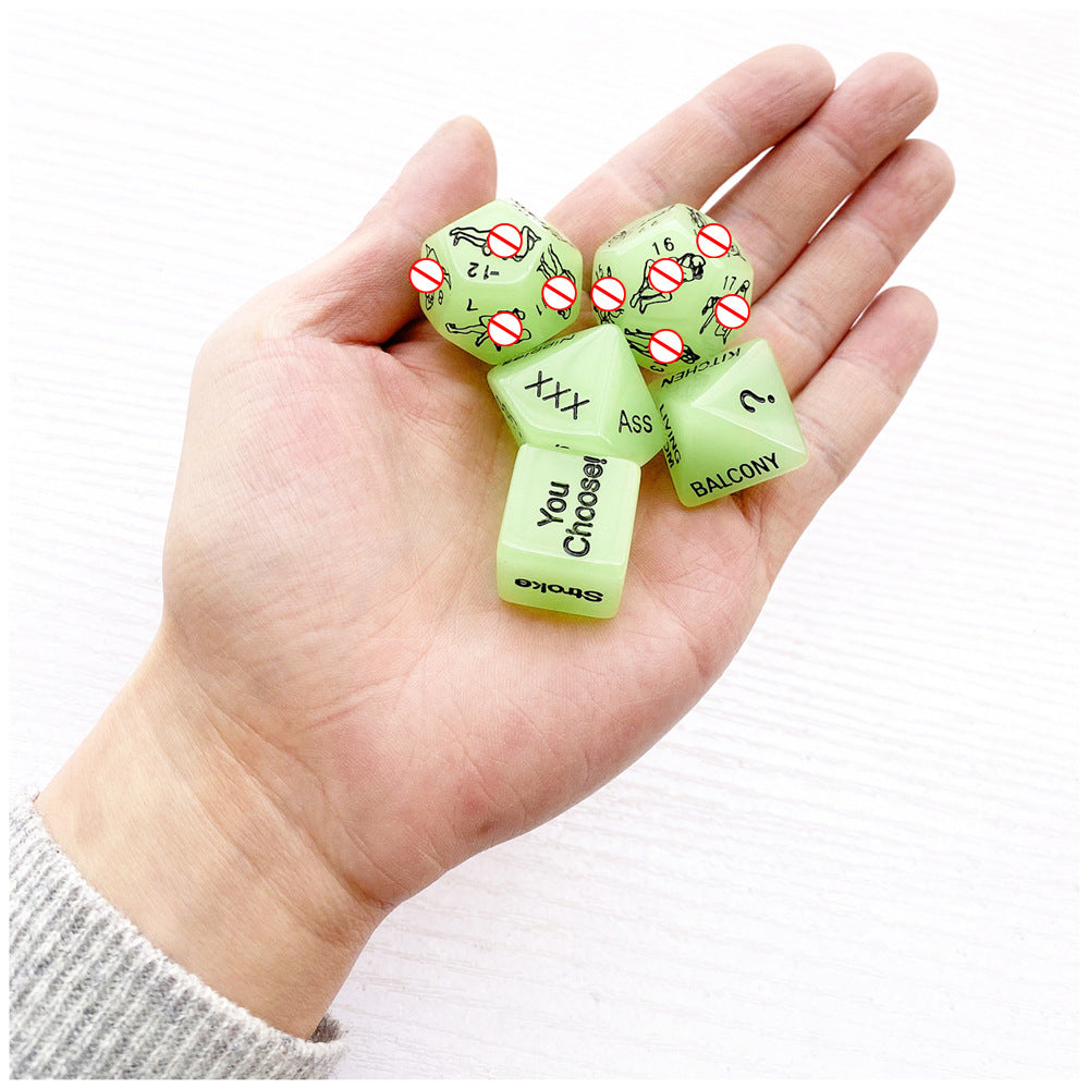 Seductiva 5-in-1 Glow-in-the-Dark Couples Intimacy Dice Game Set |  - Sensual Wellness NZ
