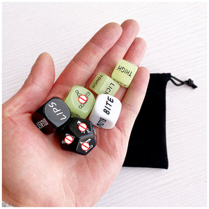 Seductiva 6-in-1 Glow-in-the-Dark Acrylic Dice Game Set for Couples |  - Sensual Wellness NZ
