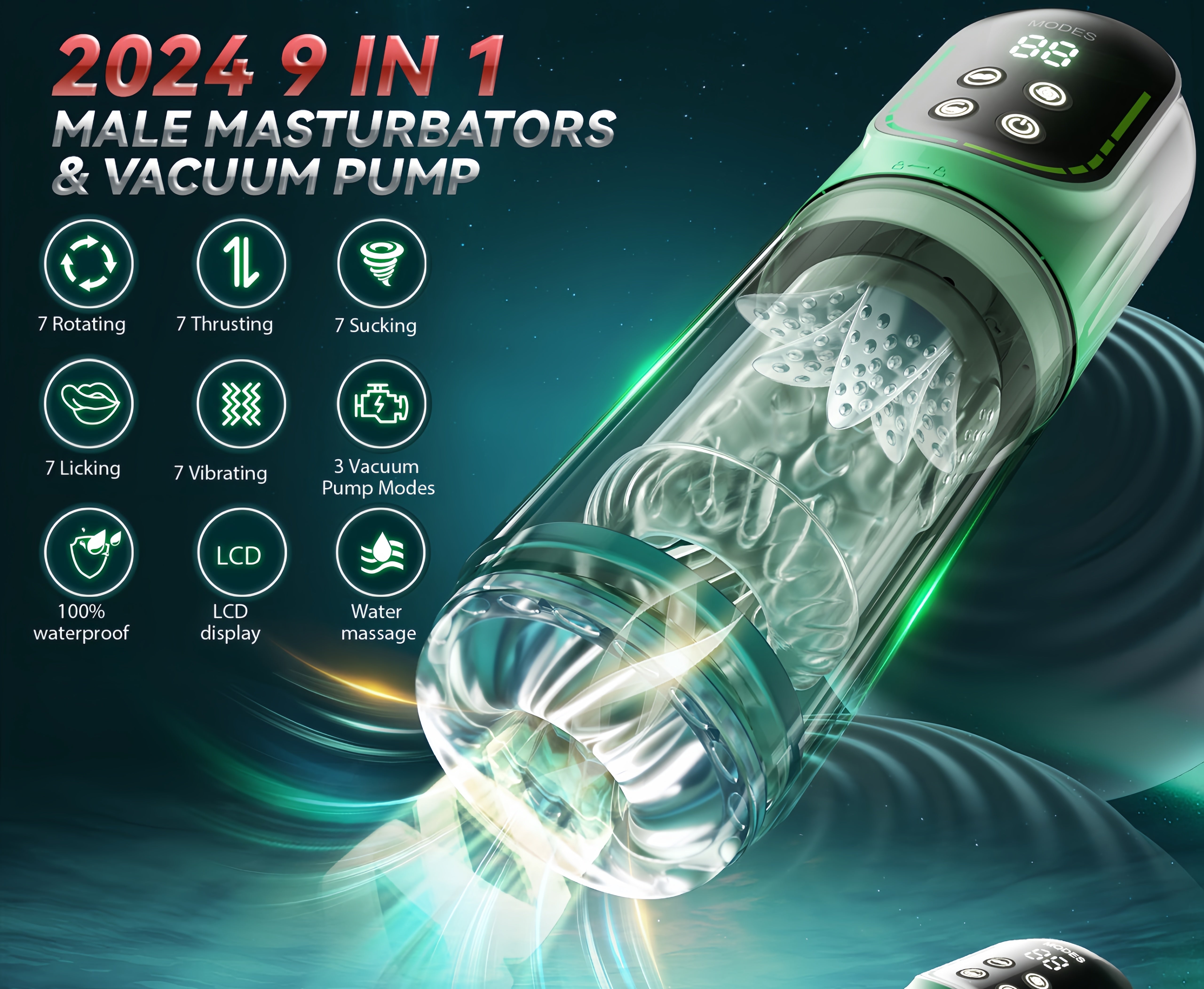 9-in-1 Automatic Male Masturbator product feature image 2 - male masturbator NZ at Seductiva NZ