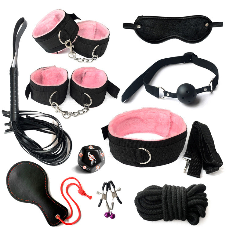 Seductiva Essential Bondage Set: 10-Piece Professional Restraint Kit USB Charging & Interface Controls - Quiet Performance