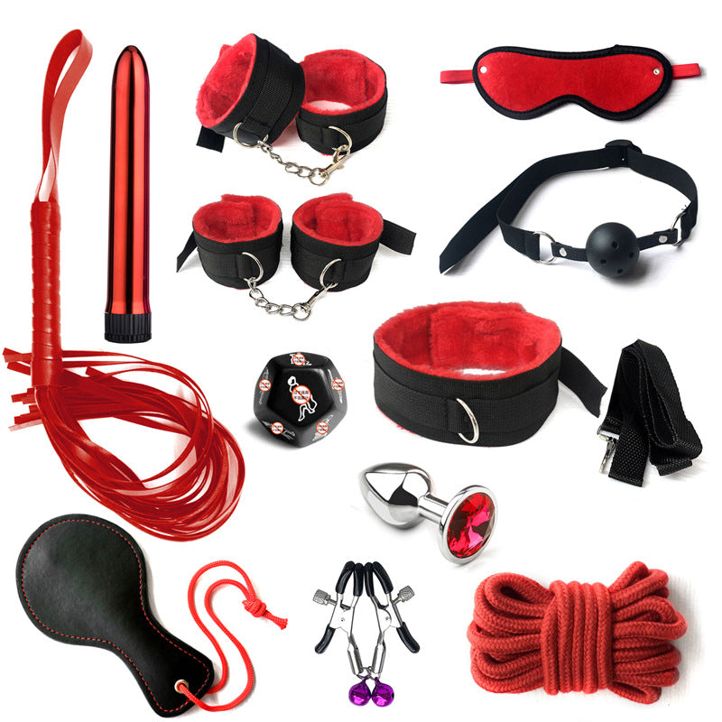 Seductiva Twilight: 12-Piece Deluxe Couples Bondage Toy Set USB Charging & Interface Controls - Quiet Performance