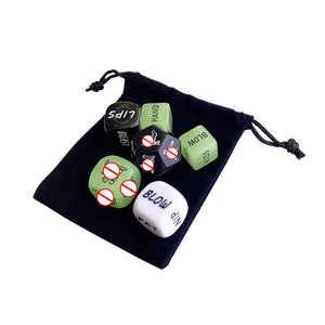 Seductiva 6-in-1 Glow-in-the-Dark Acrylic Dice Game Set for Couples USB Charging & Interface Controls - Quiet Performance